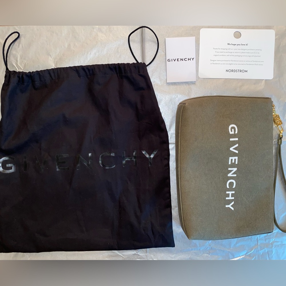 GIVENCHY Canvas Pouch| Khaki